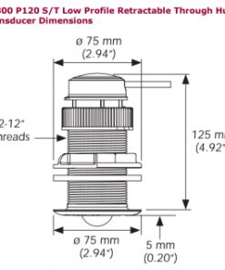 Alt trasduttore passante in plastica p120